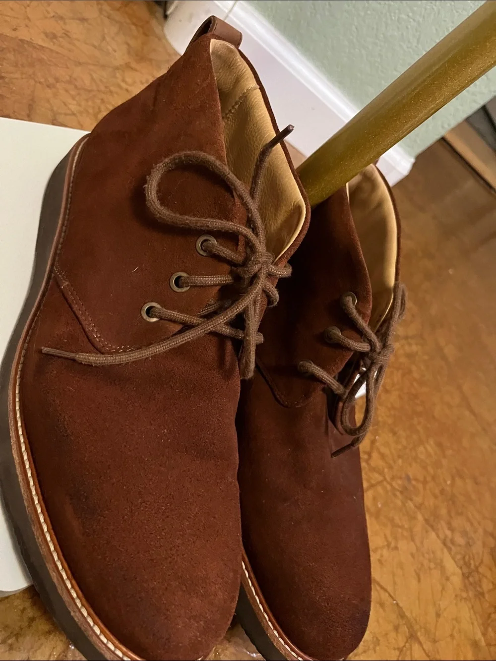 NWOT Samuel Hubbard Brown Suede Leather Ankle Chukka Boots Men's Size 9.5